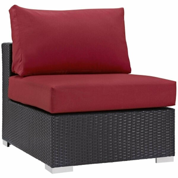East End Imports Convene Outdoor Patio Armless- Espresso Red EEI-1910-EXP-RED